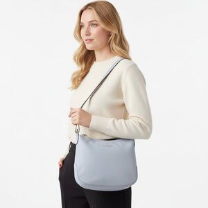 KATE SPADE NEW YORK LIGHT BLUE LEATHER SHOULDER BAG
